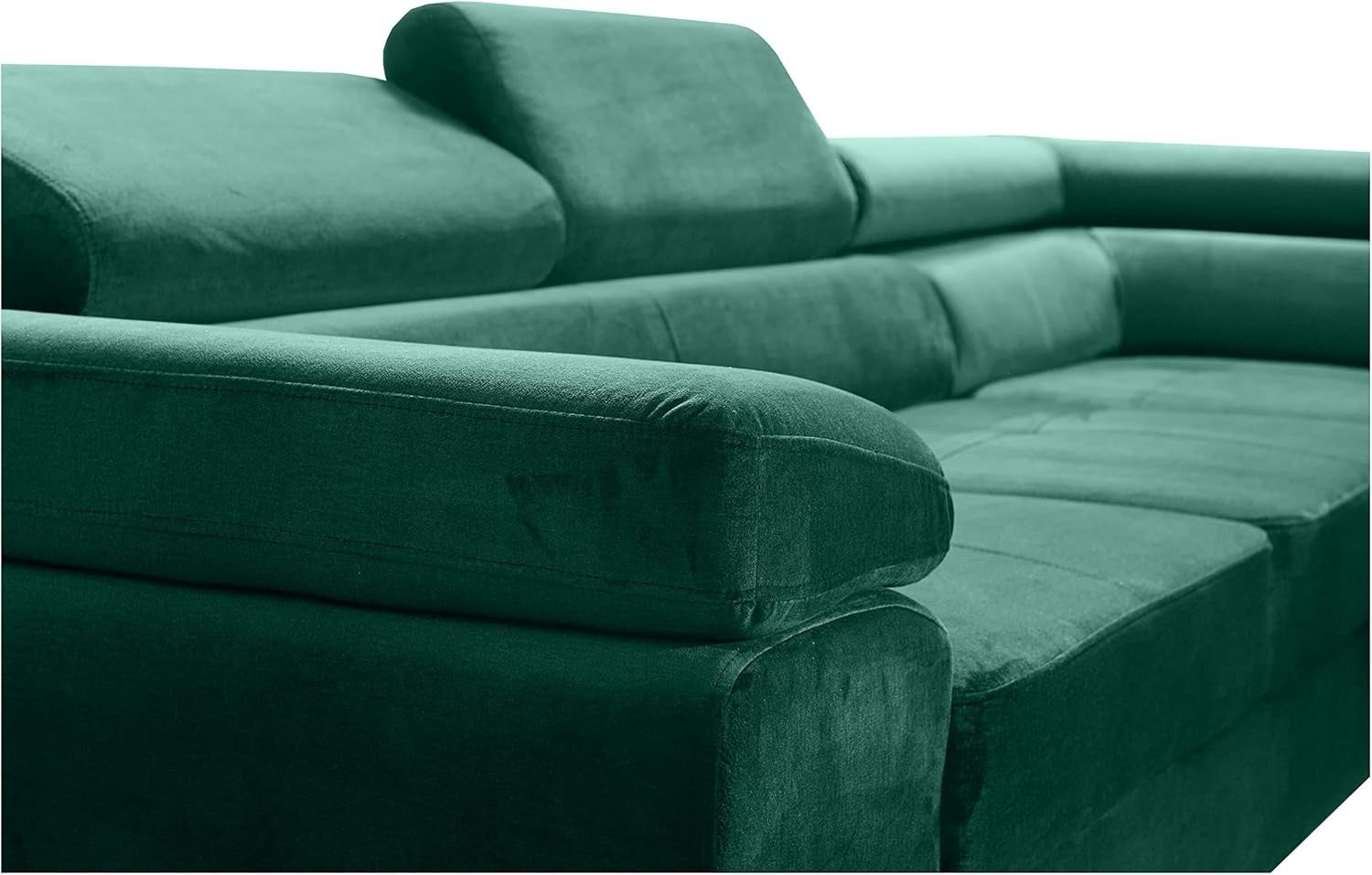 Modern Mustard Corner Sofa Bed with Storage & Sleep Function 277x203cm