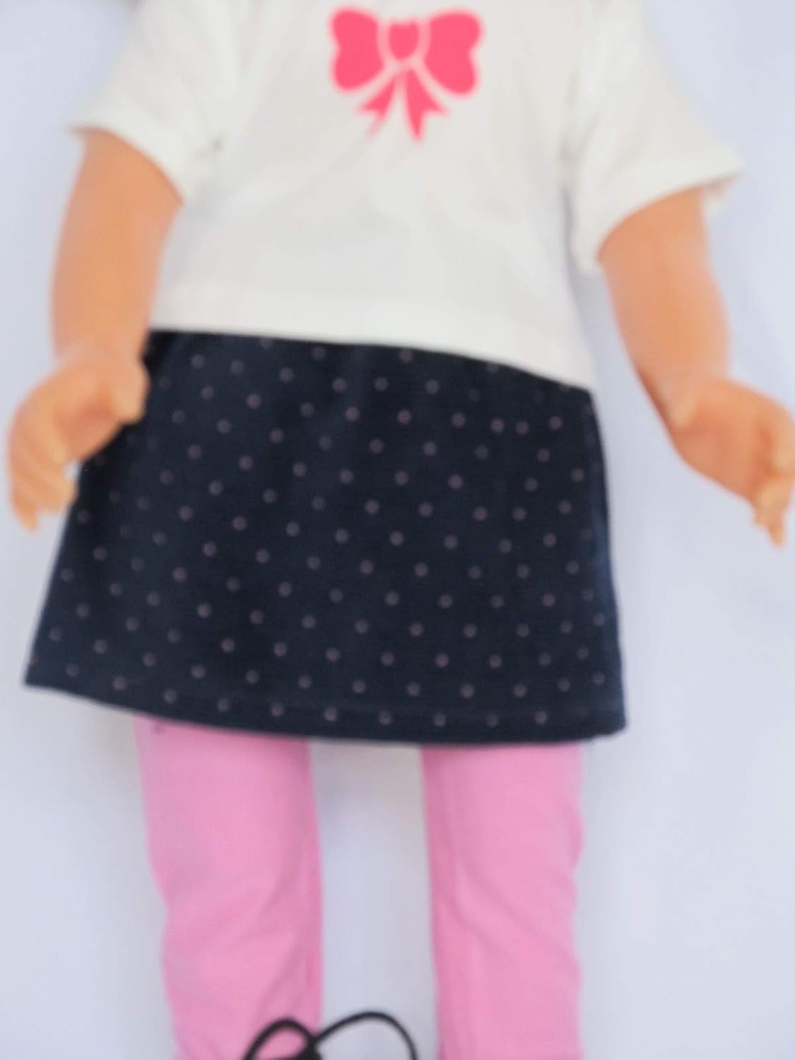 18 Inch Doll Denim Jacket Outfit Boots Skirt Top Bag Set