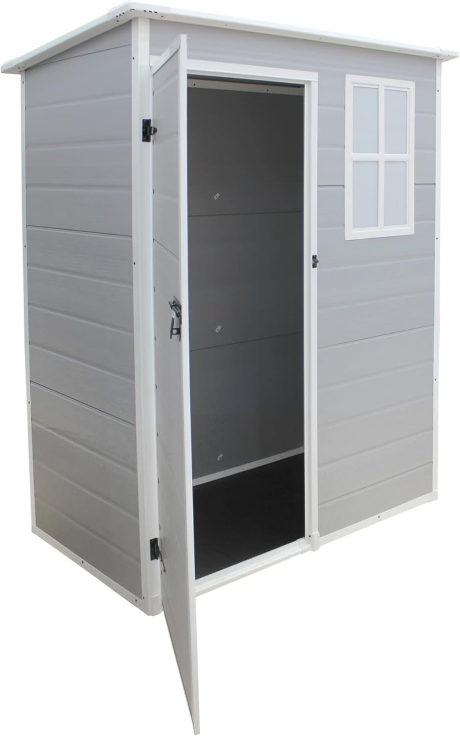Plastic Garden Storage Shed 5x2.6ft Waterproof Outdoor Tool Shed with Floor Grey