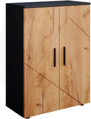 Space-Saving 2-Door Bathroom Storage Cabinet with Durable Melamine Finish