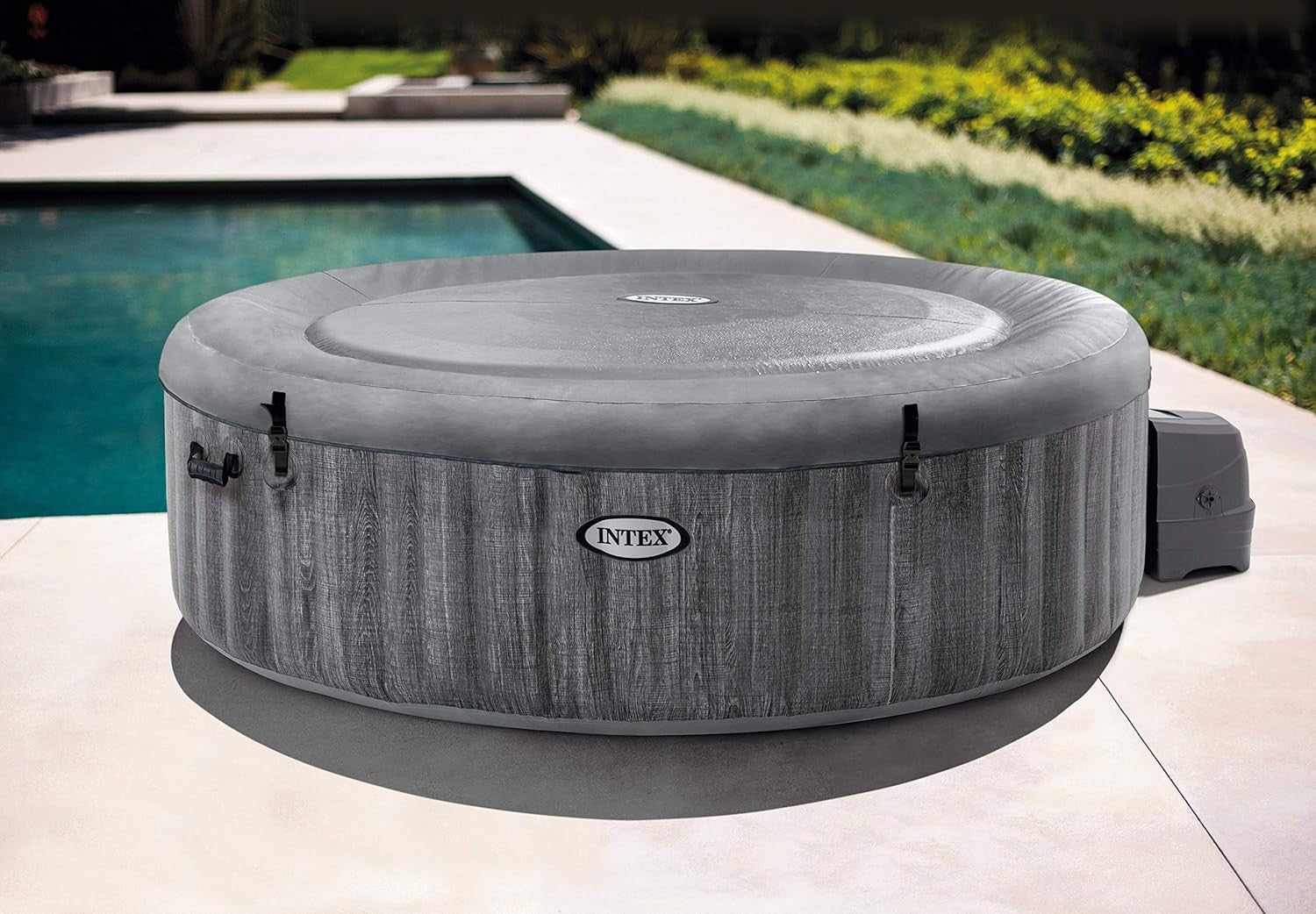 6 Person Inflatable Hot Tub Greywood Deluxe Spa Heated AirJet