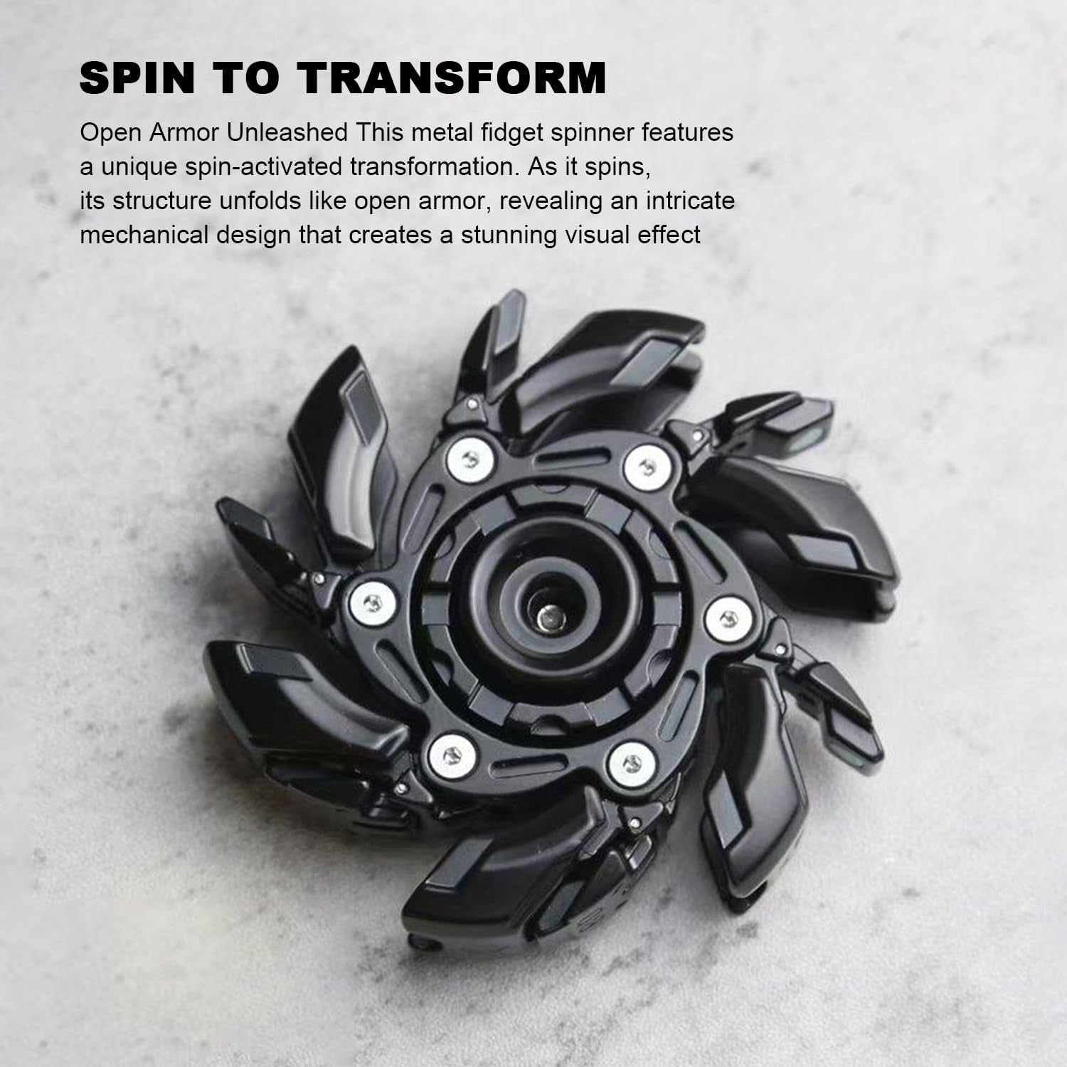 Metal Mecha Fidget Spinner Transforming EDC Stress Relief Toy