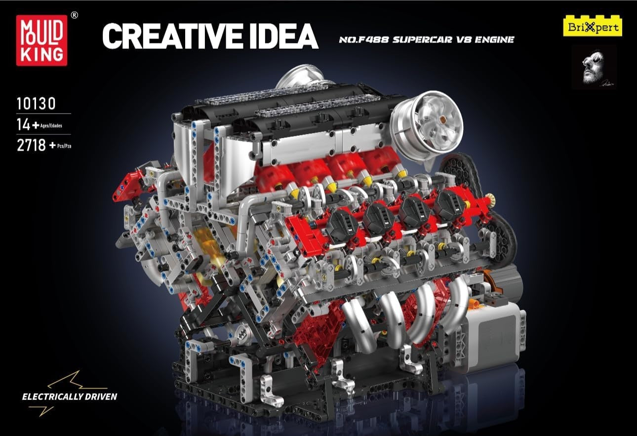 3.9L V8 Engine Model Kit with Sound & Moving Parts – 2718 PCS Adult Build Toy