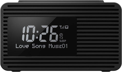 DAB+ Clock Radio Alarm with USB Charging Large Display Bedside Radio