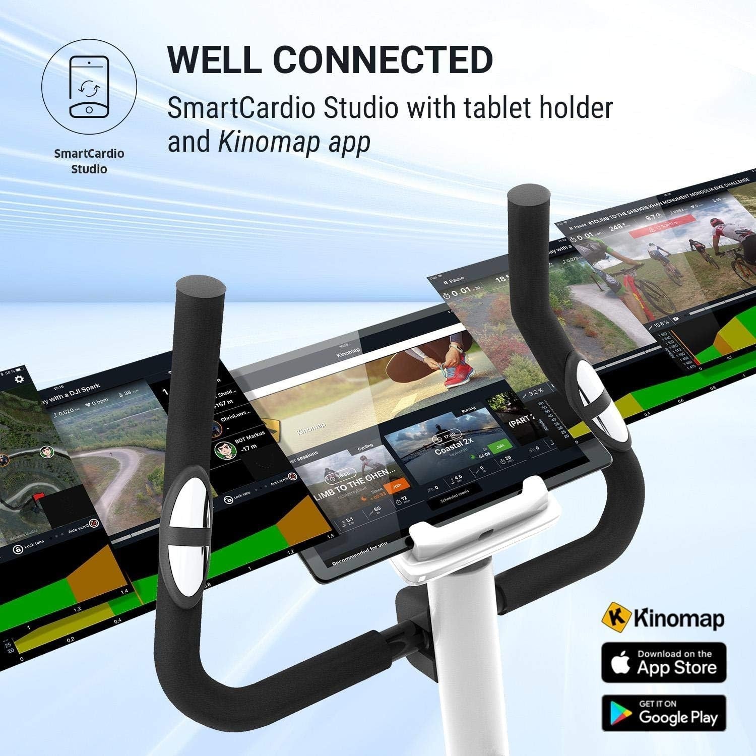 Foldable Magnetic Exercise Bike w/ 12kg Flywheel, LCD, Tablet Mount & 8 Levels