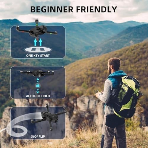 4K HD Drone w/ Brushless Motor Optical Flow Altitude Hold 30Min Flight