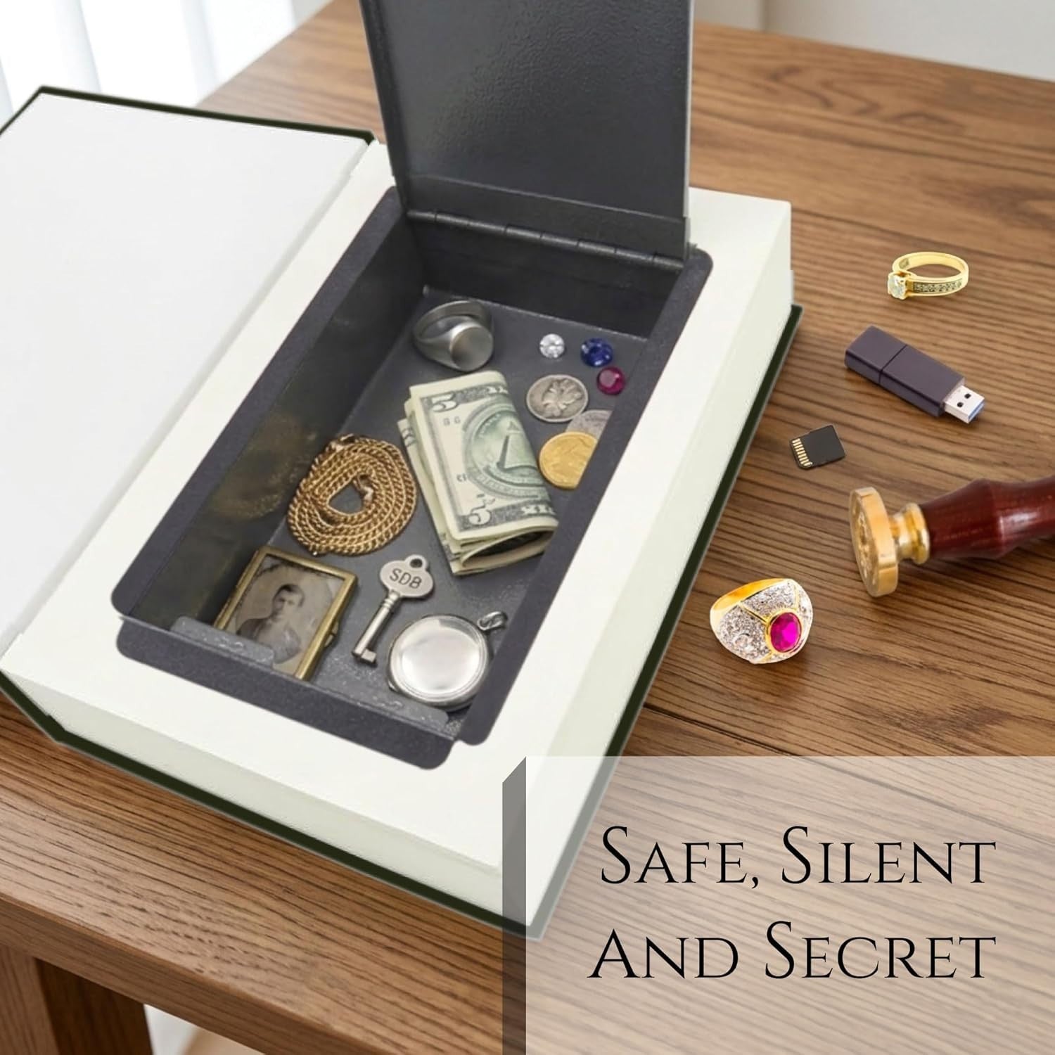 Hidden Book Safe Lock Box Secret Money Cash Jewelry Storage Safe