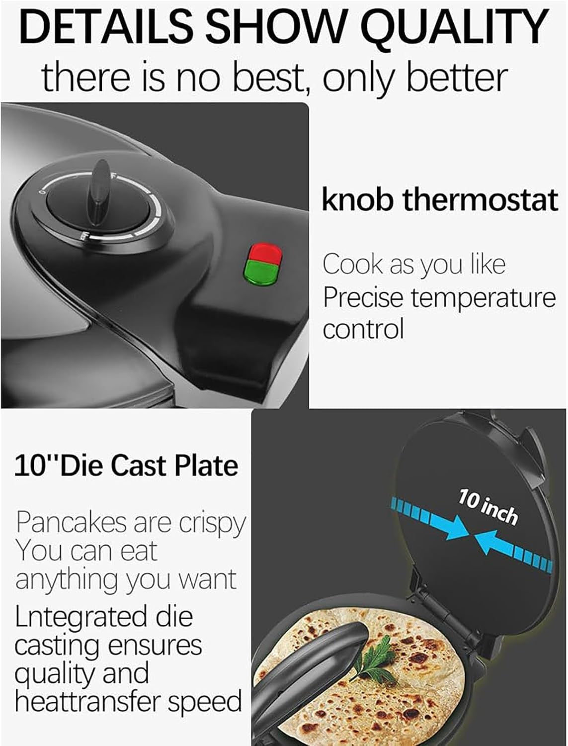 1400W Electric Pancake Maker | Non-Stick Double-Sided Crepe & Omelette Machine