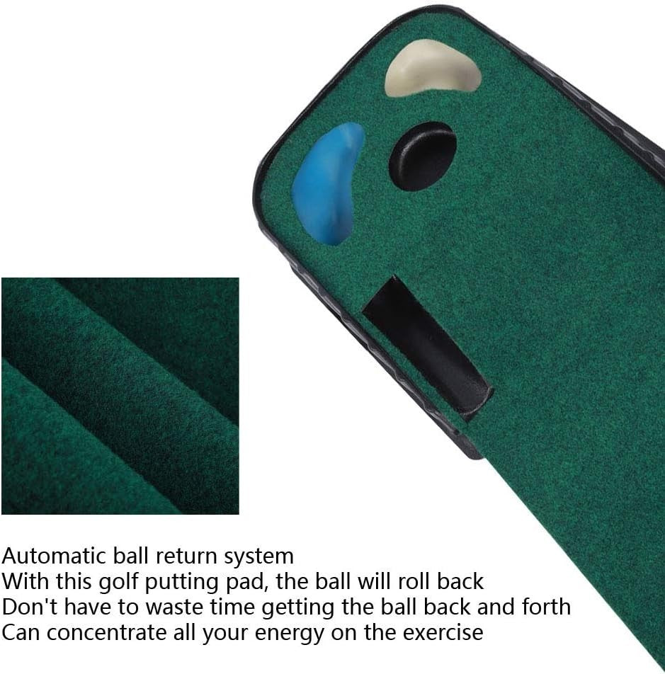 Golf Putting Mat Automatic Ball Return Indoor Outdoor Practice Training Green