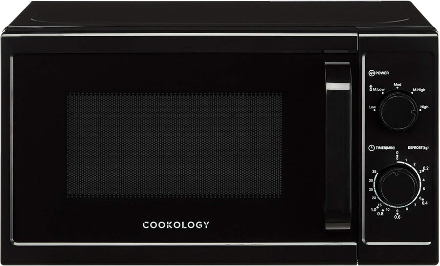 20L Freestanding Microwave 800W 5 Power Levels Quick Defrost Black
