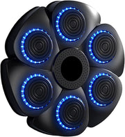 Music Boxing Machine Bluetooth LED Wall Mount Punch Trainer Kids Adults Home Gym