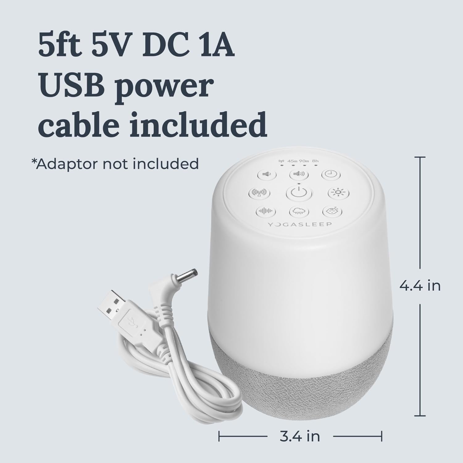White Noise Machine with Night Light & Bluetooth Speaker – Sleep Therapy