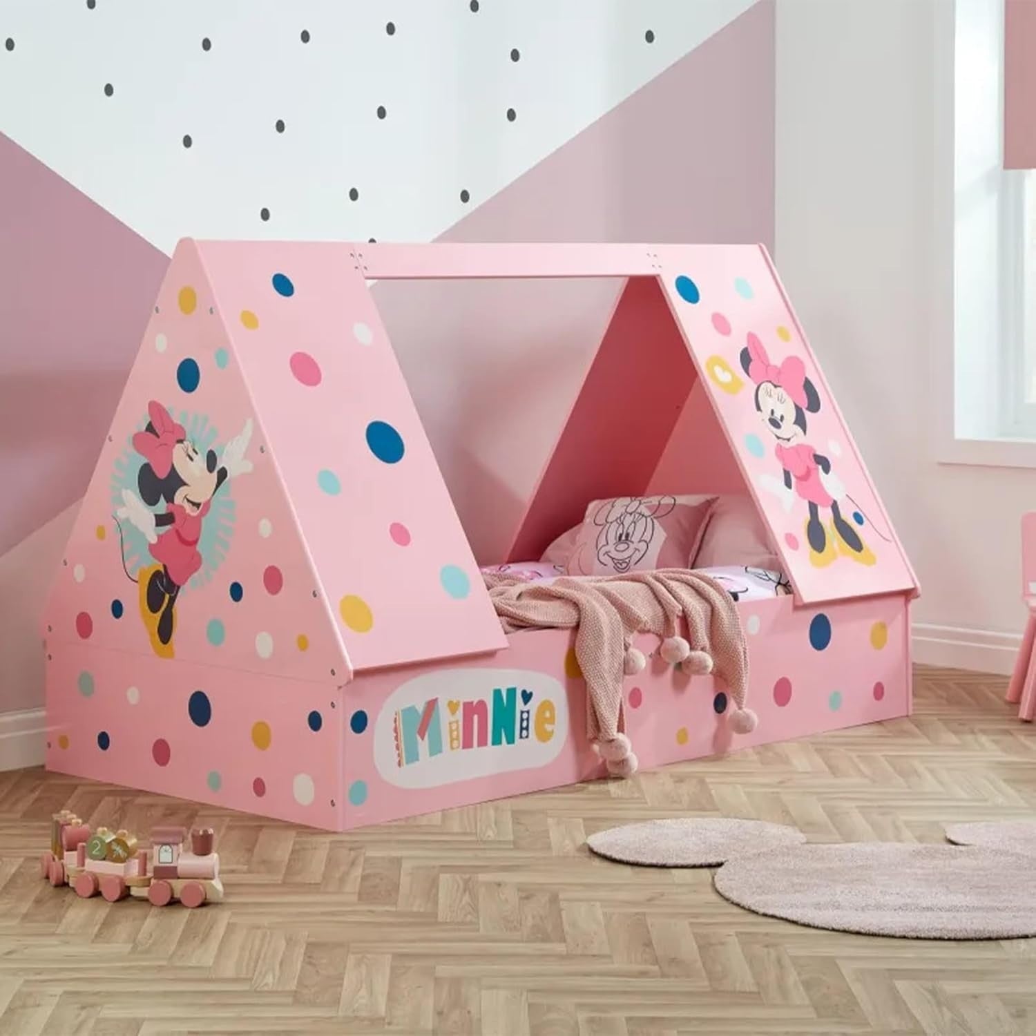 Toddler Bed with Fun Tent Frame, Kids Sleep Solution, Easy Assembly