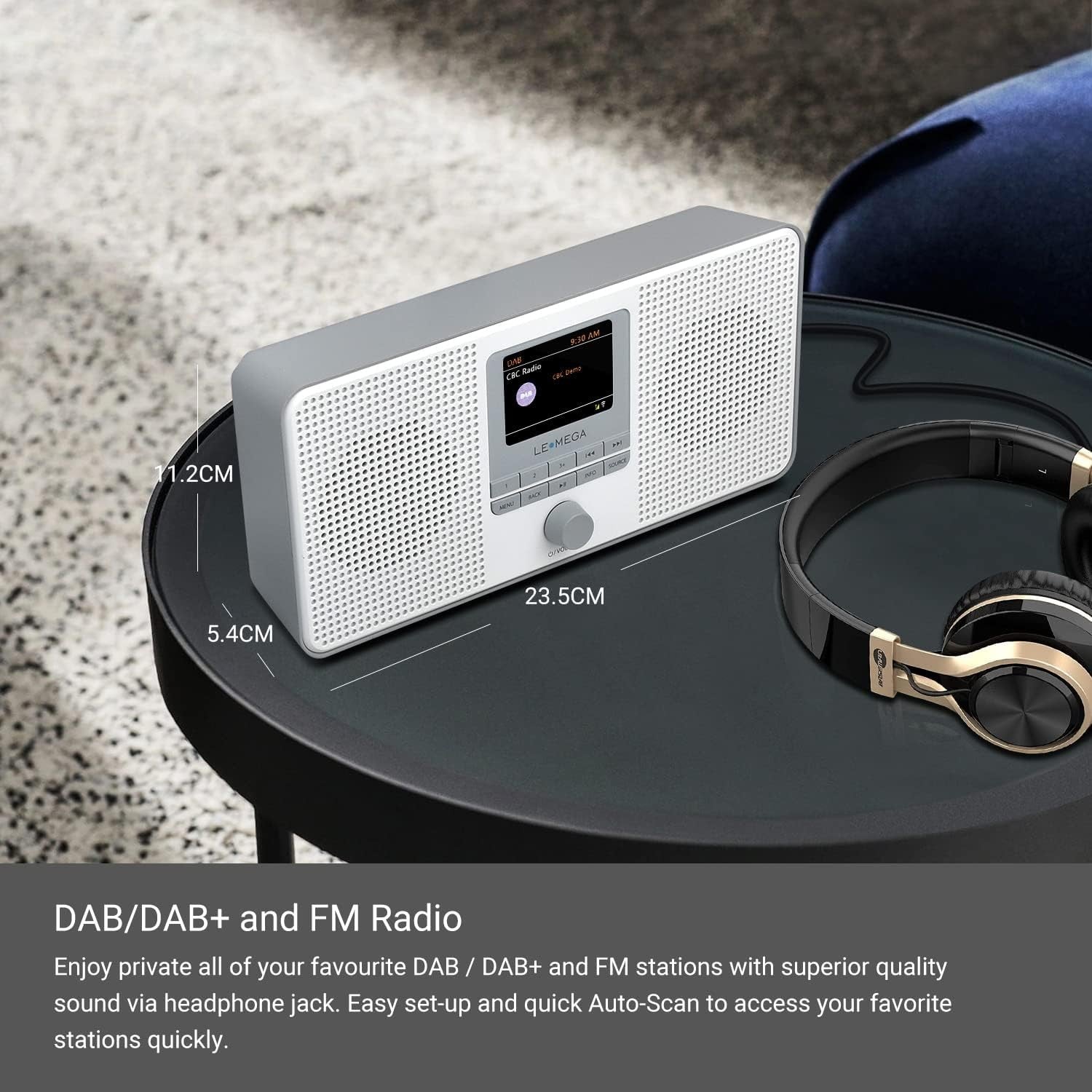 Internet Radio DAB+ FM Bluetooth Speaker WiFi Spotify Dual Alarm Portable