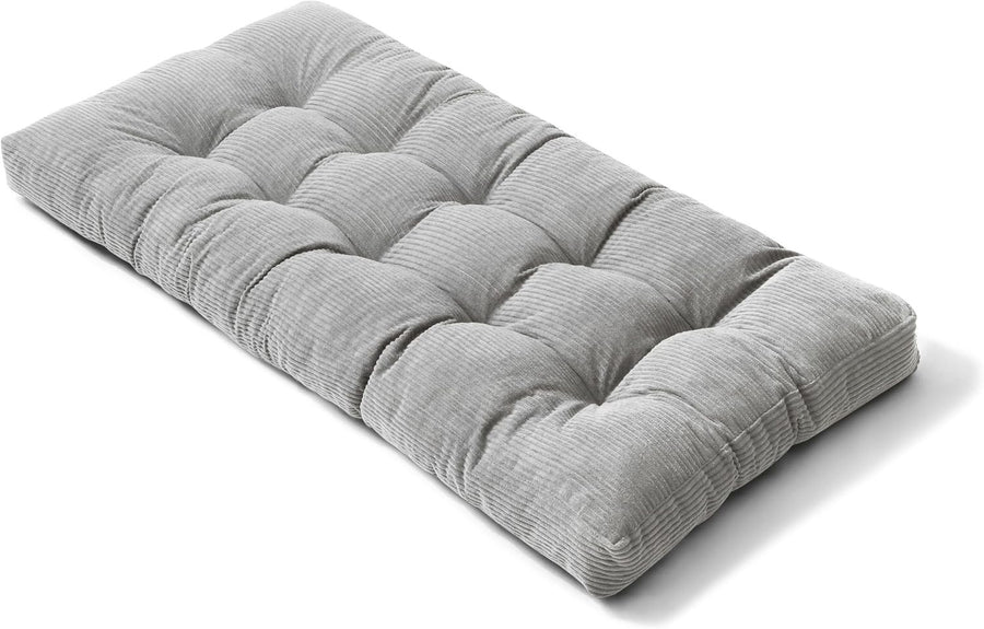 Comfortable Single Futon Mattress Floor Bed - Thick Foam, Corduroy Cover