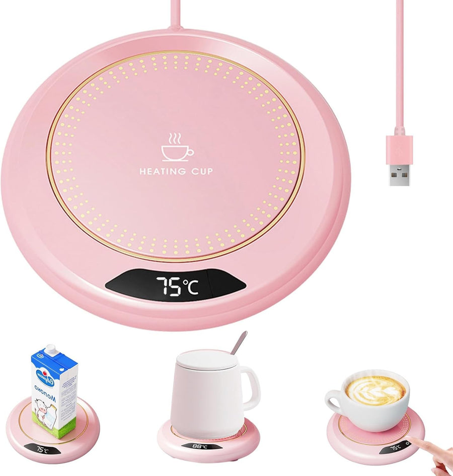 USB Coffee Mug Warmer 3 Temp Settings Smart Touch 8H Auto Shut Off
