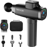 Massage Gun Deep Tissue Percussion 30 Speeds LED Display 6 Heads Portable