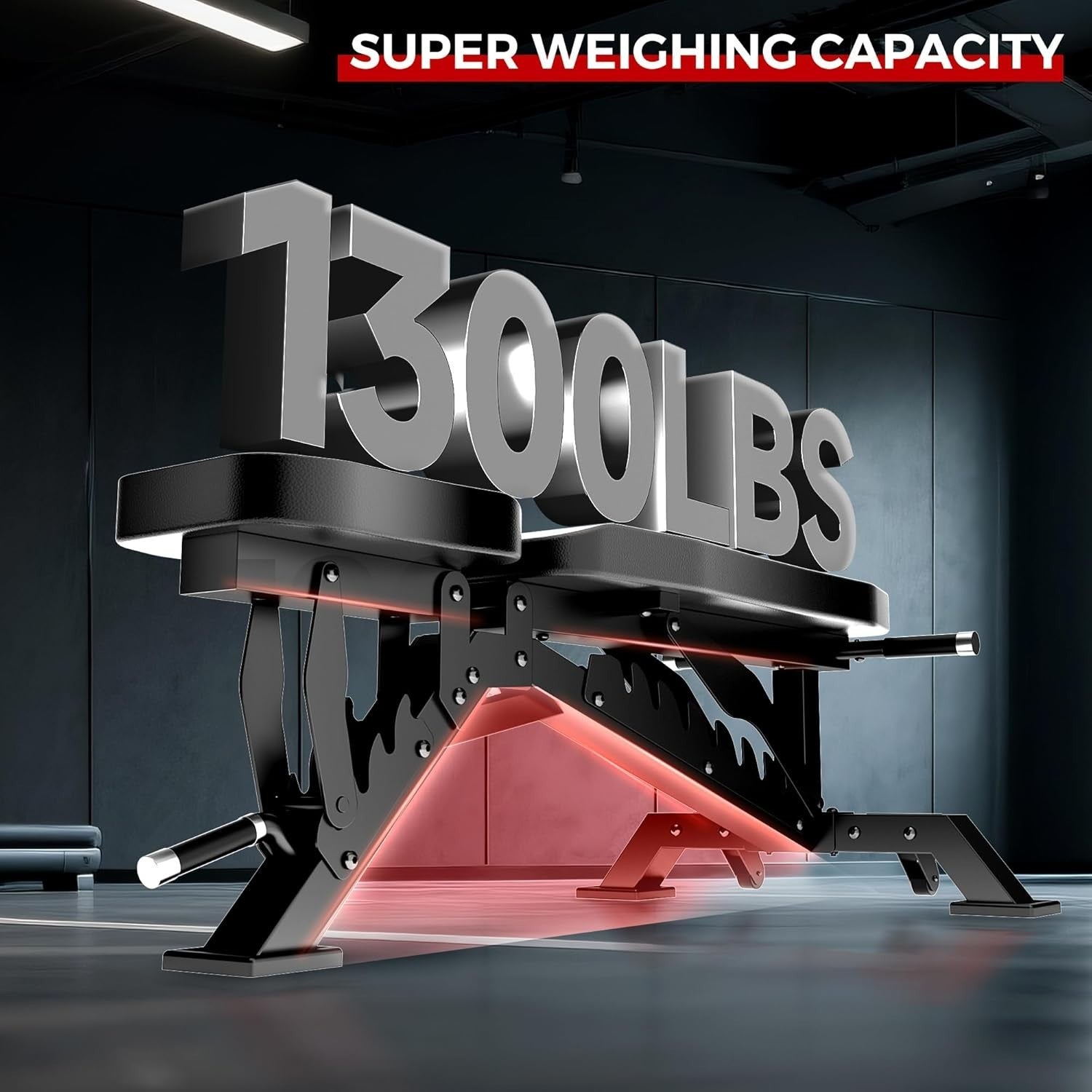 1300lb Adjustable Weight Bench Incline Decline Flat Home Gym