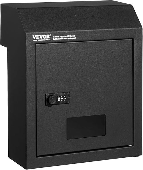 Secure Wall Mounted Mail Drop Box – Rainproof Steel, Combo Lock, Large Capacity