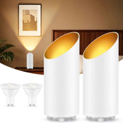 LED Uplight Floor Lamp Set of 2 Waterproof IP44 Warm White Indoor Lights