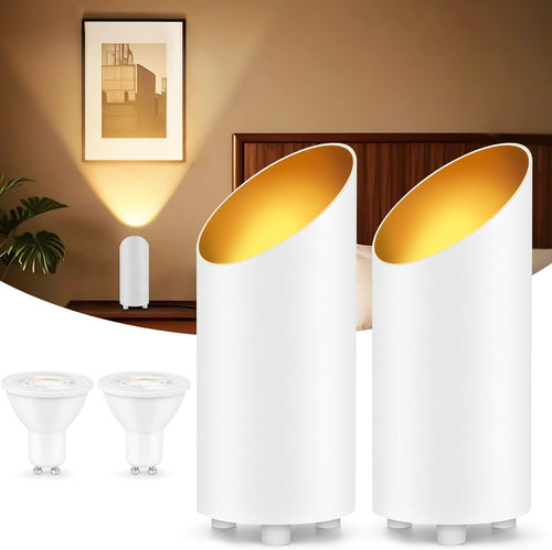 LED Uplight Floor Lamp Set of 2 Waterproof IP44 Warm White Indoor Lights