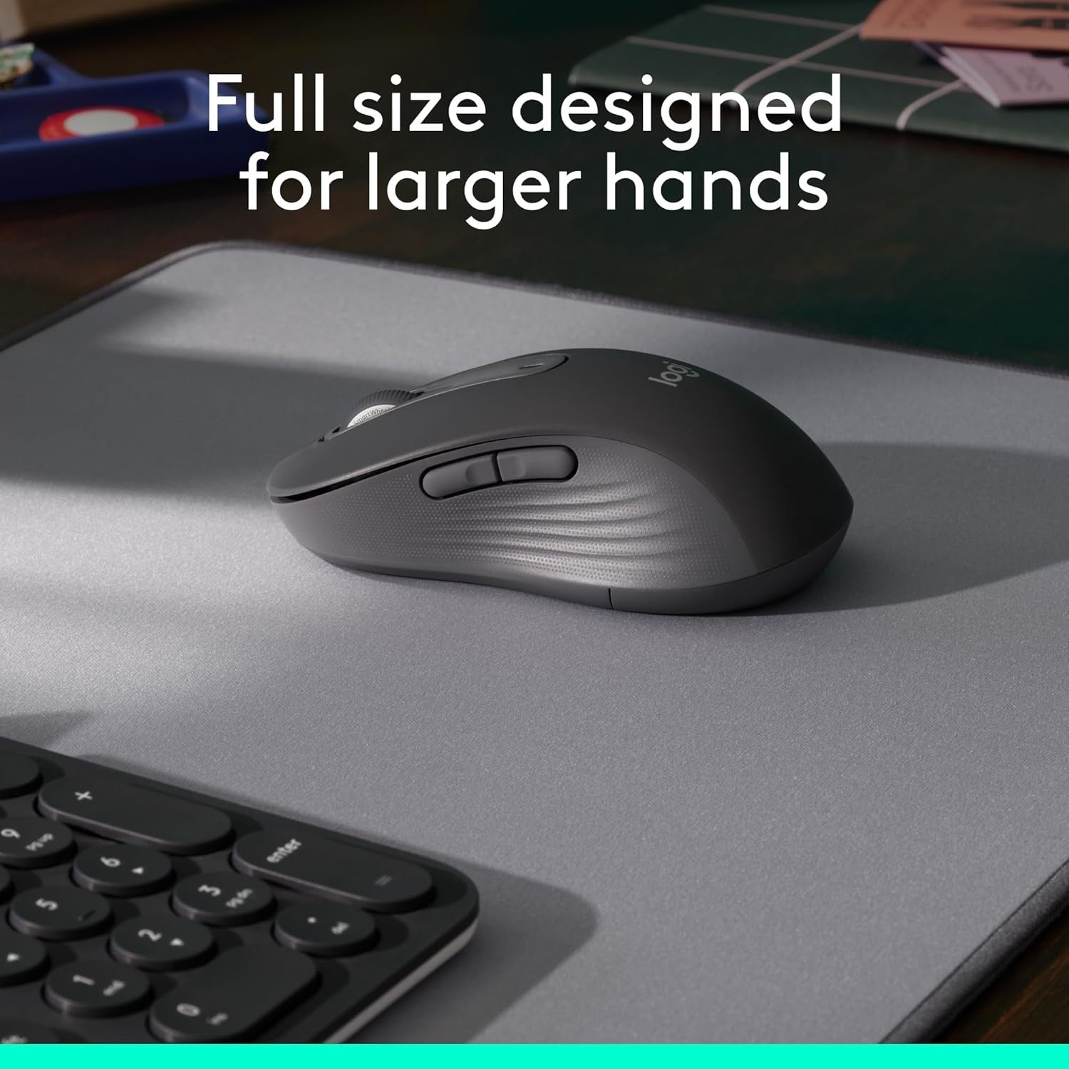 Full Size Wireless Mouse Silent Click Multi Device Bluetooth Ergonomic Large