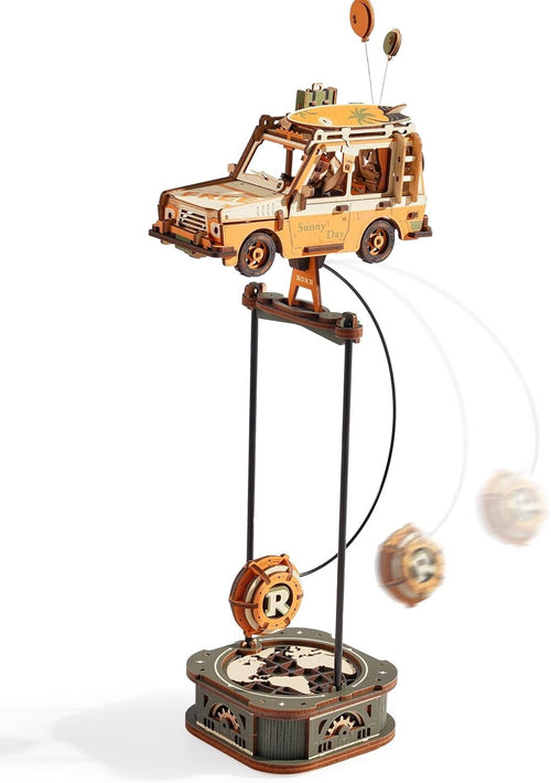 3D Wooden Gravity Swing Puzzle - Desktop Balance Ornament, Relaxing Build