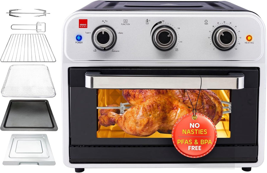 21L Air Fryer Oven Rotisserie Oil Free 1800W Family Size Accessories