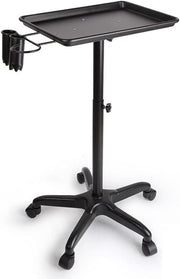 Salon Tattoo Service Trolley Adjustable Rolling Tray Stand Hair Beauty Cart