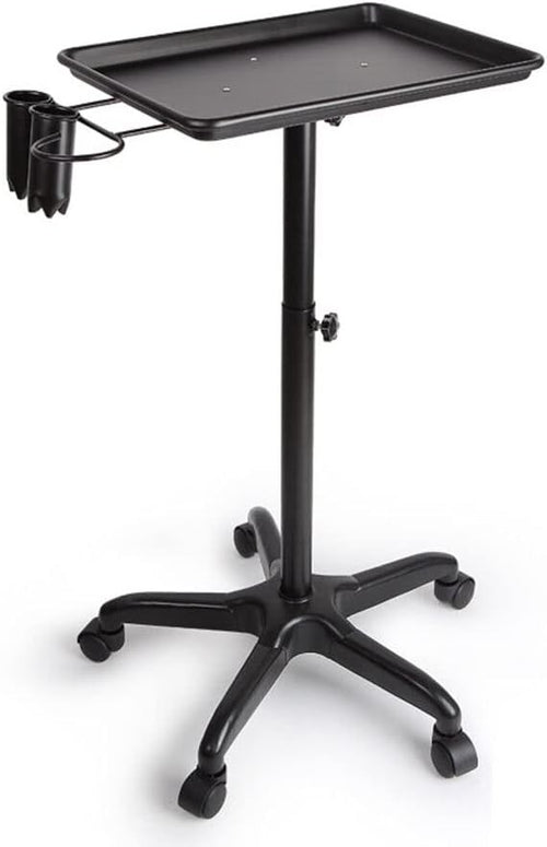 Salon Tattoo Service Trolley Adjustable Rolling Tray Stand Hair Beauty Cart