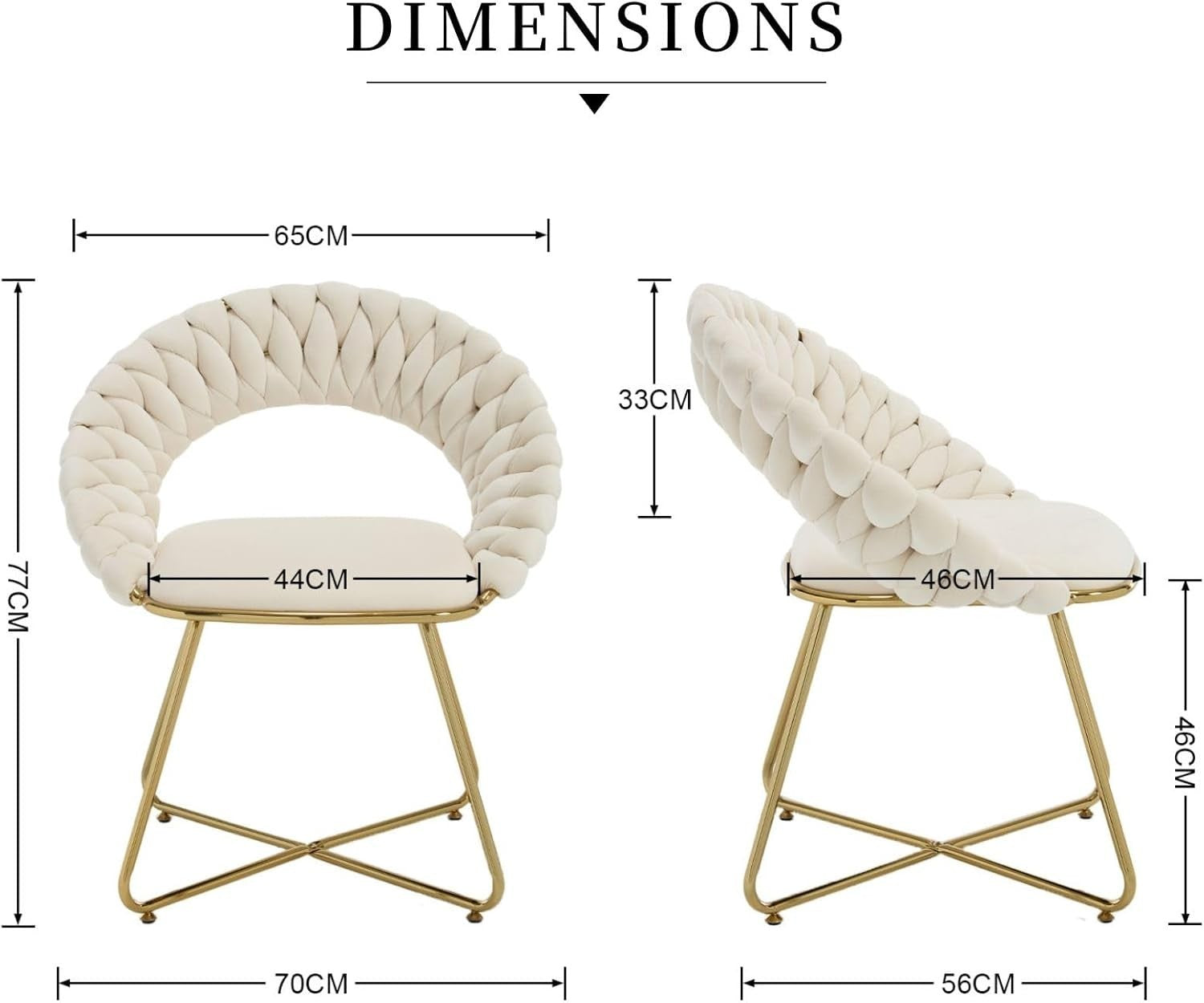 Beige Velvet Tub Chairs Set of 2 – Modern Accent Lounge Chairs with Gold Legs