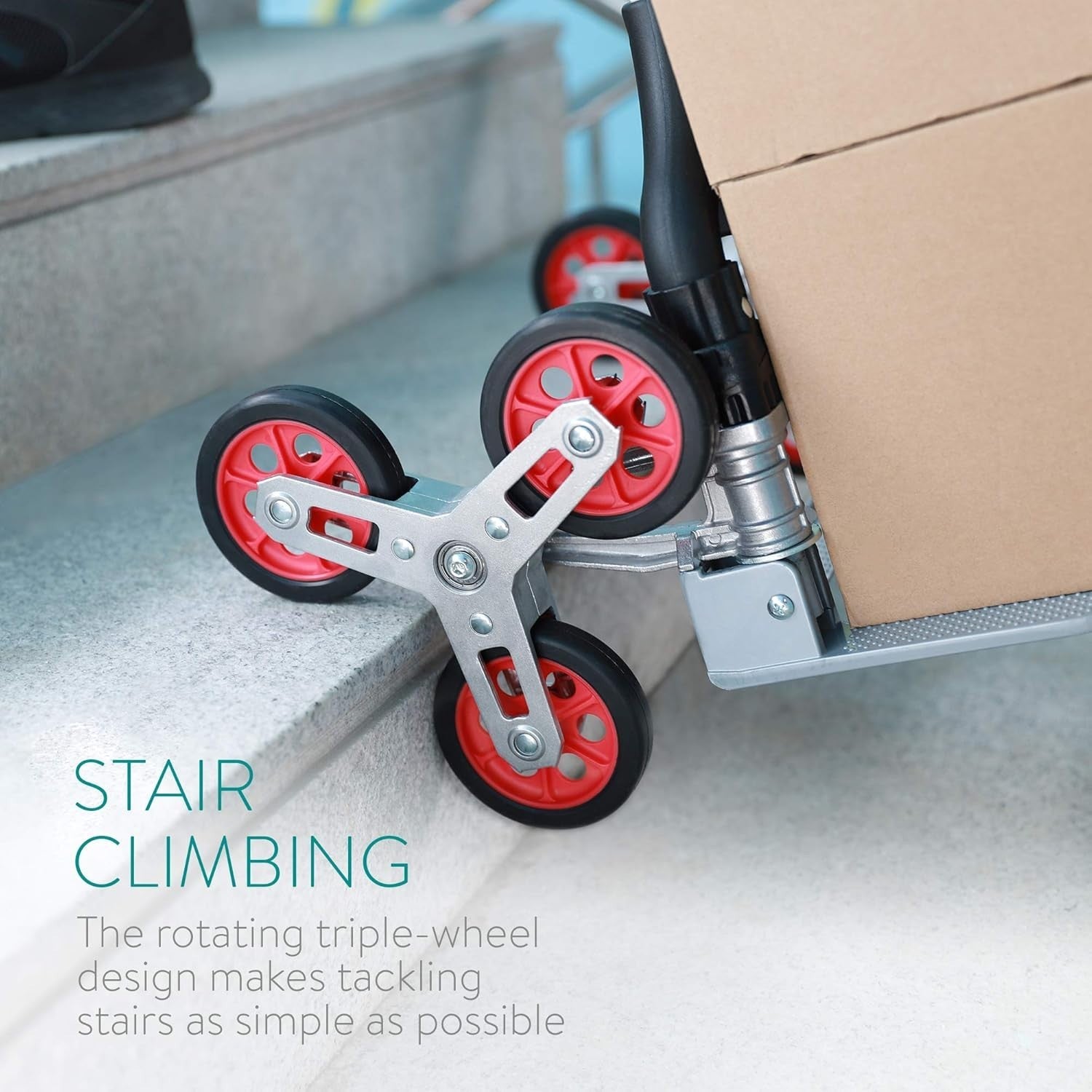 Lightweight Folding Stair Climbing Hand Trolley Aluminium Dolly 35kg