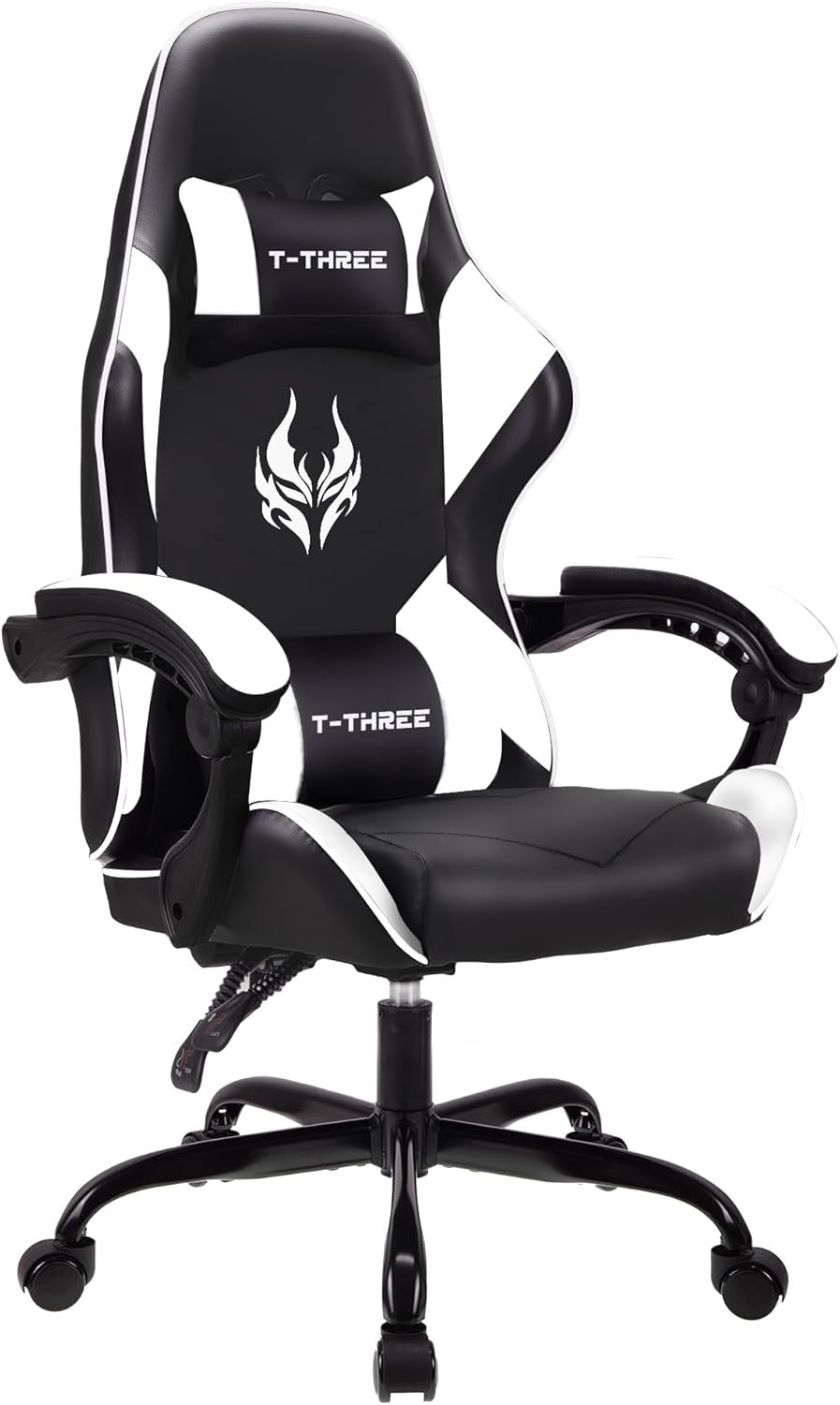 Ergonomic Gaming Chair High Back Swivel Office Desk 150kg White