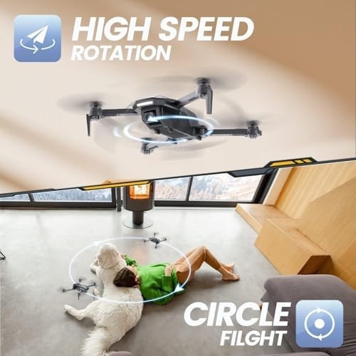 DEERC D70 Mini Drone 1080P Camera, Foldable RC Quadcopter, 2 Batteries