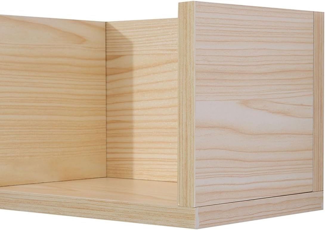 Wall Mounted CD DVD Storage Shelf 4 Cube Floating Media Rack Wood