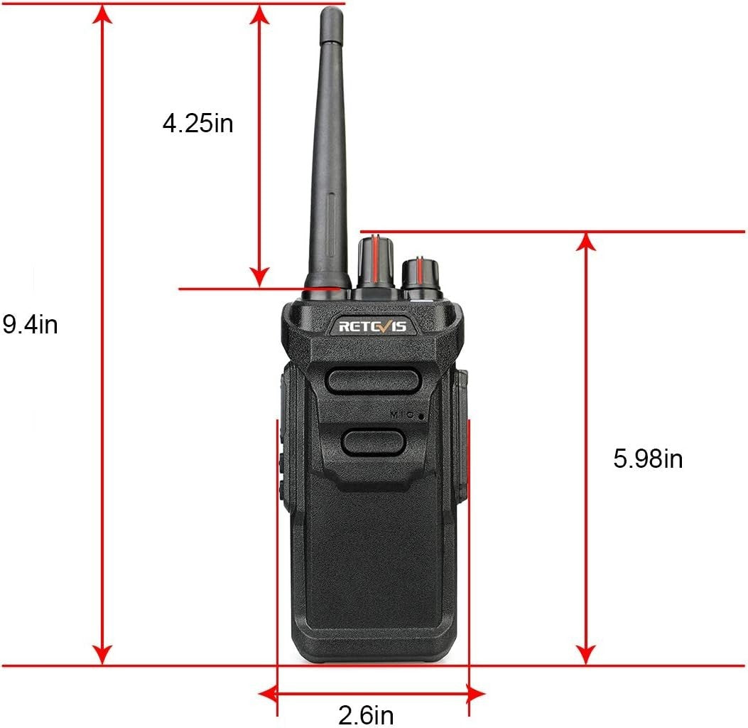 Waterproof Walkie Talkies IP67 Long Range 2km USB Charging VOX 2PCS