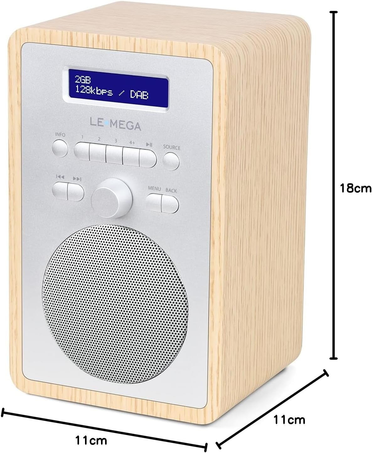 DAB DAB+ Digital Radio FM Dual Alarm Clock Sleep Timer Headphone Jack