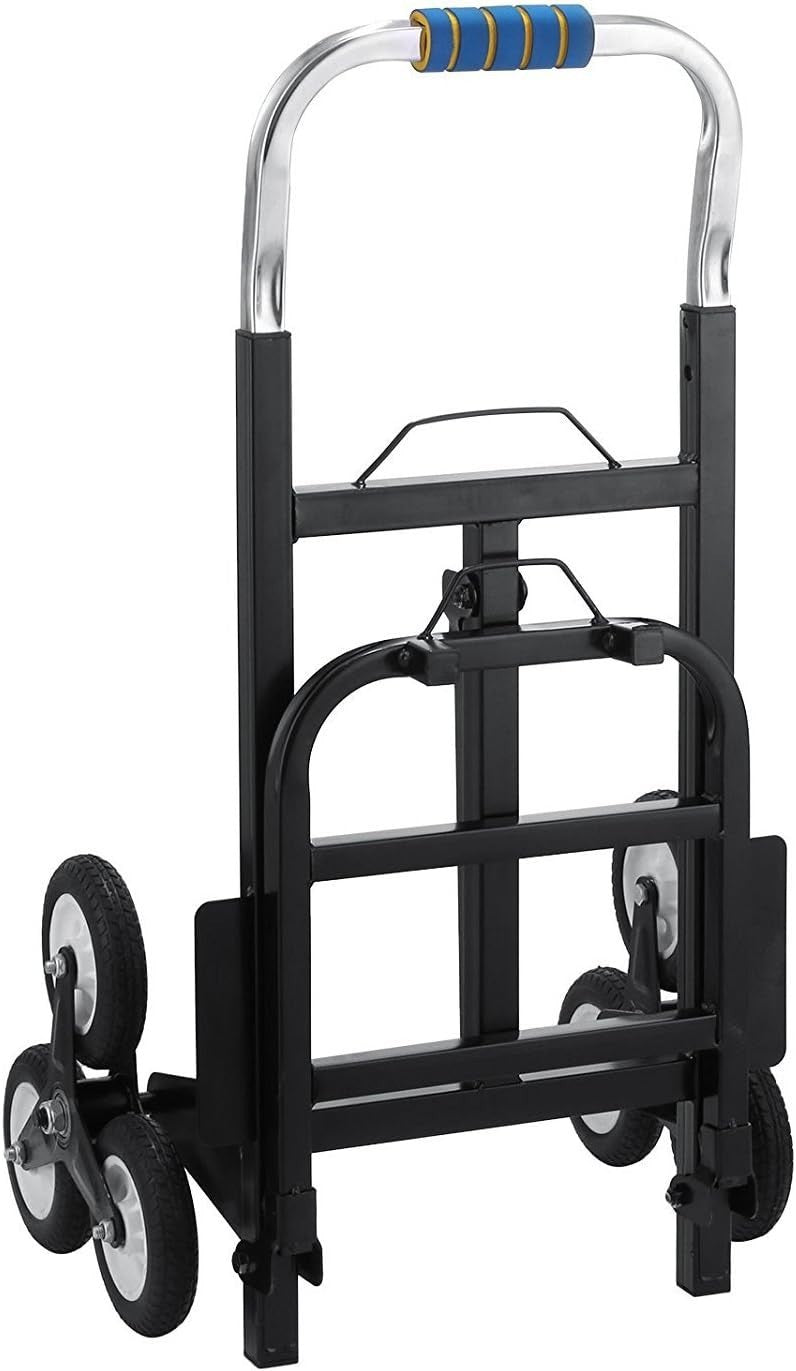 330lb Stair Climbing Sack Truck Folding Dolly Trolley Steel Wheels