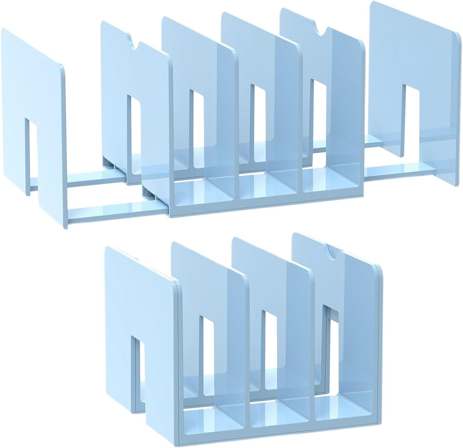 Expandable Desk File Organizers Set of 2 5-Tray Letter & Paper Storage