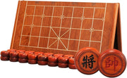 Rosewood Xiangqi Travel Chess Set Foldable Board 2 Player Strategy