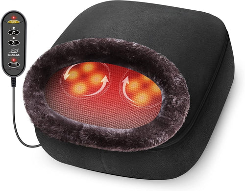 Shiatsu Foot & Back Massager with Heat 2-in-1 Deep Kneading Pain Relief Cushion
