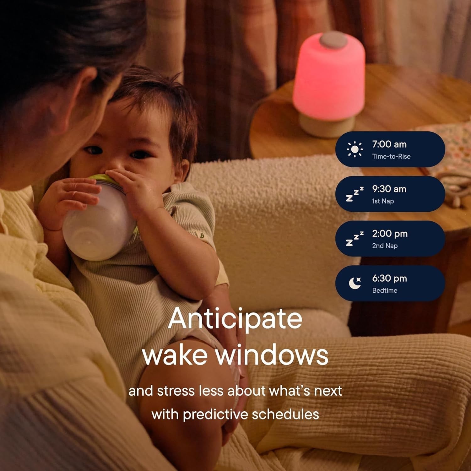 Baby Sound Machine Night Light White Noise WiFi Sleep Trainer Clock