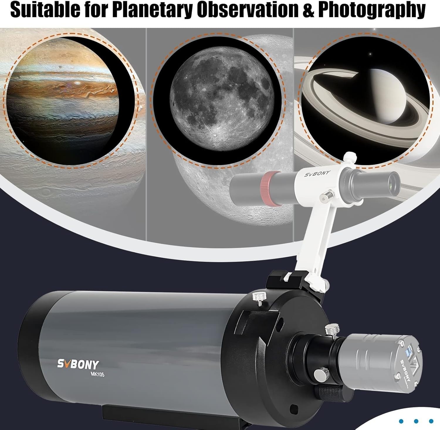 105mm Maksutov-Cassegrain Telescope OTA F13 for Planet & Lunar Views
