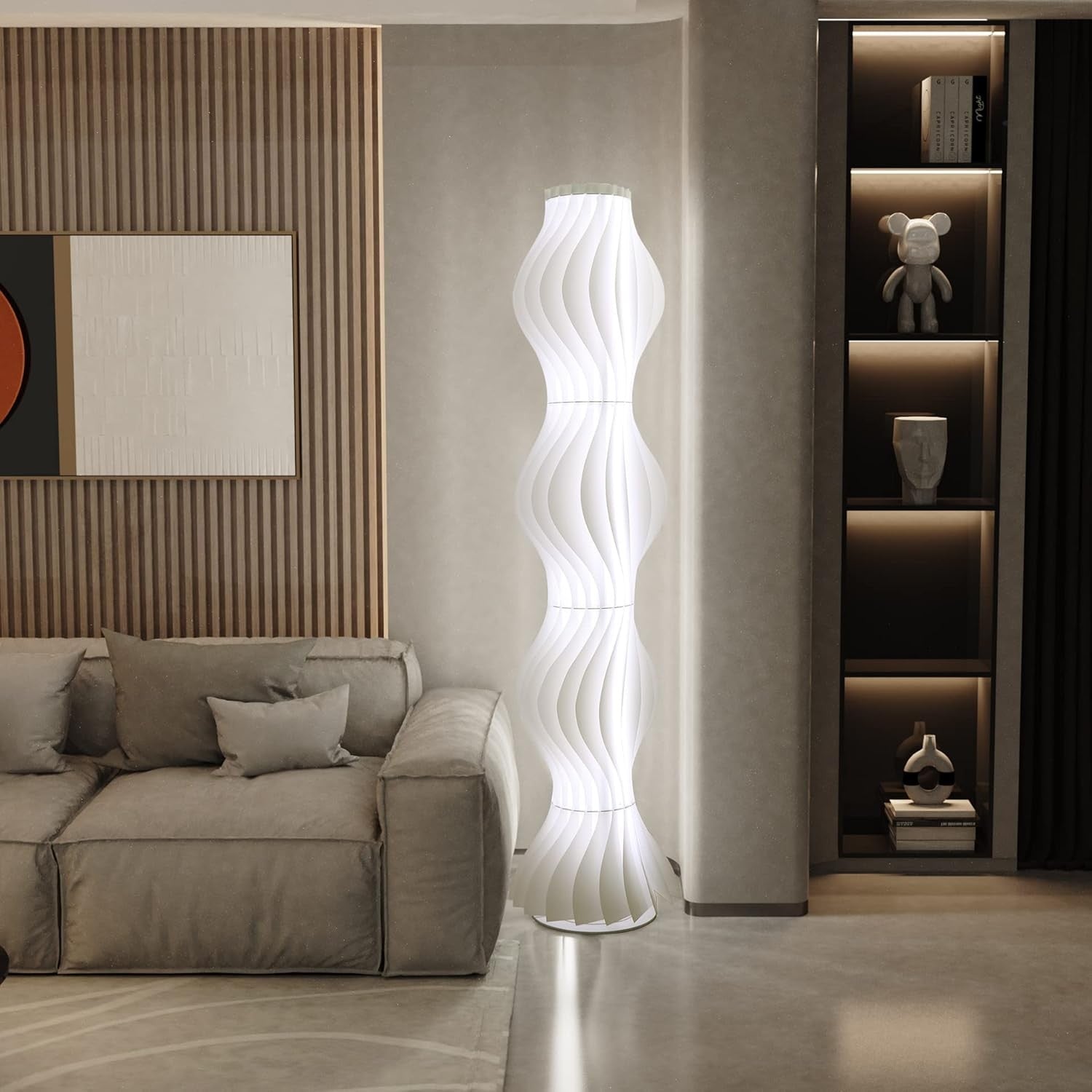 LED Floor Lamp 170cm Modern Dimmable Standing Light 3 Colour Acrylic Shade