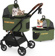 4 in 1 Pet Stroller Dog Cat Pushchair Detachable Carrier Foldable Jogger