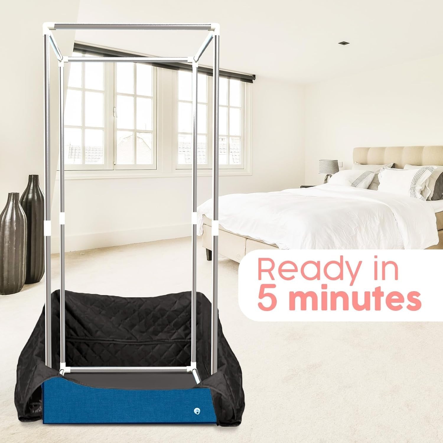 Full-Size Blue Steam Sauna Tent – 2.6L Steamer, Chair, Remote & Massager