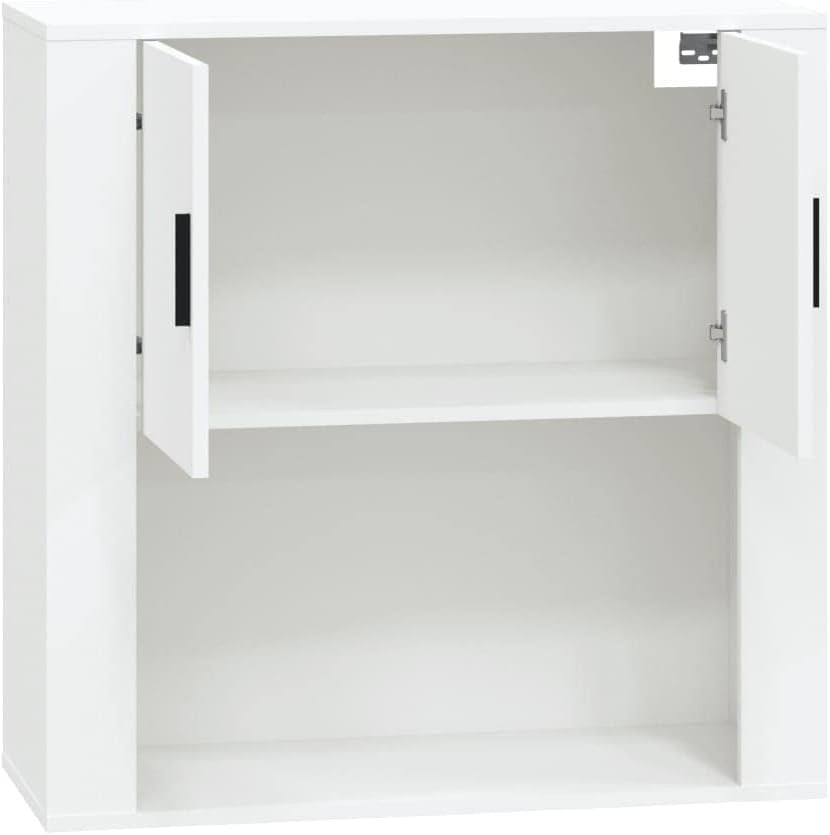 Wall Mounted White Storage Cabinet 33x80x80cm Durable Organiser