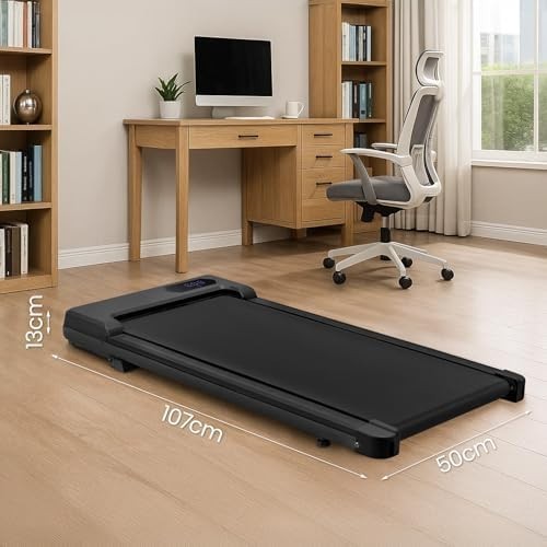 Under Desk Walking Treadmill 1-6KM/H LED Display Portable Home Office