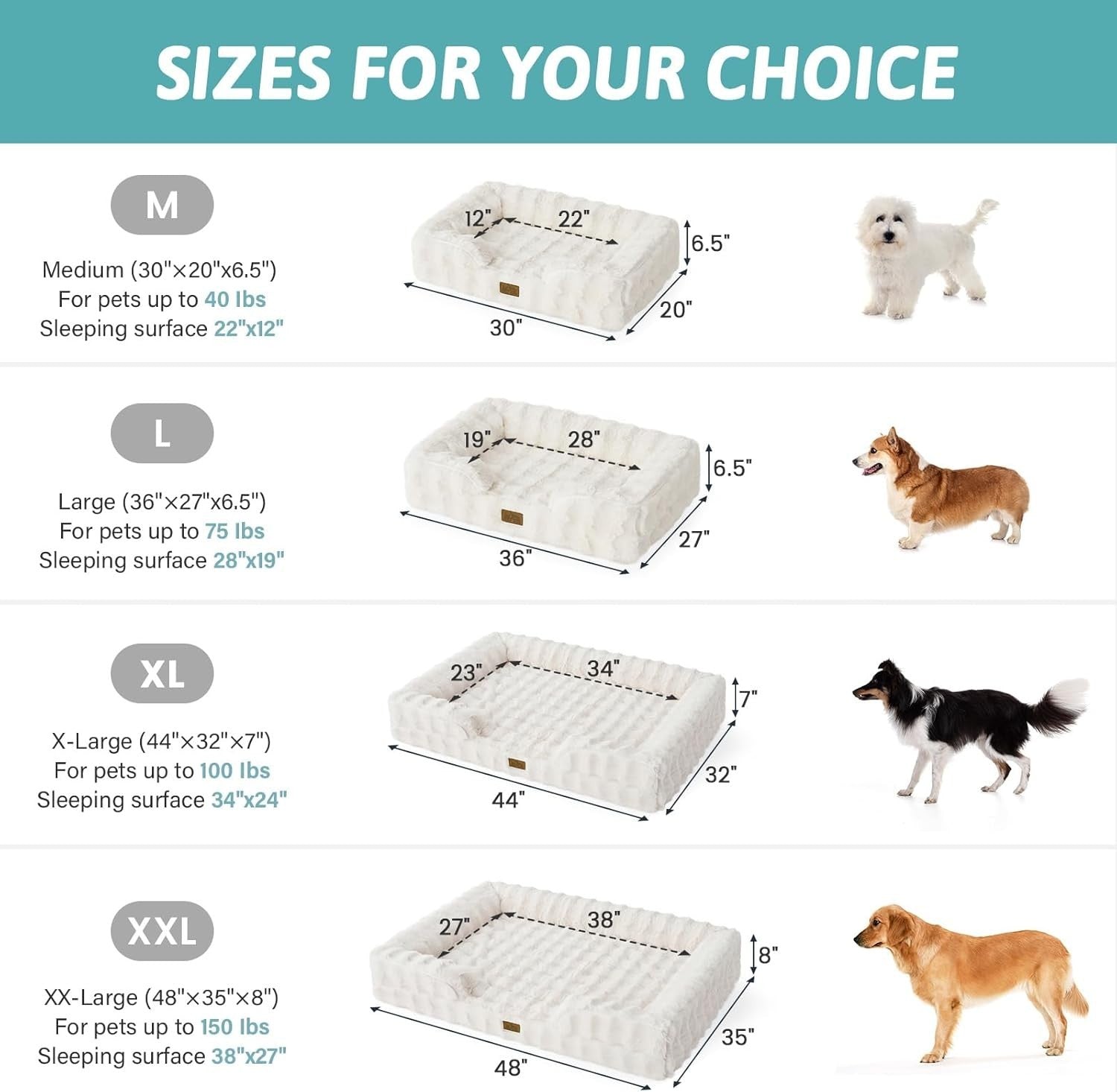 Medium Orthopedic Dog Sofa Bed Faux Fur Washable 36x27in