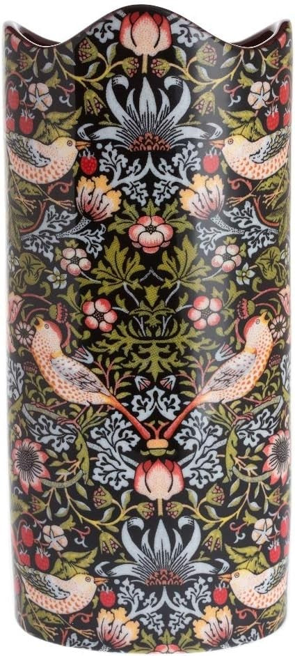 William Morris Style Porcelain Vase Strawberry Thief Floral Decor 20cm